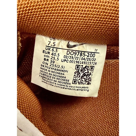 Nike Air Force 1 Low '07 Premium Vintage "Pecan" Size 7.5 - Picture 10 of 13